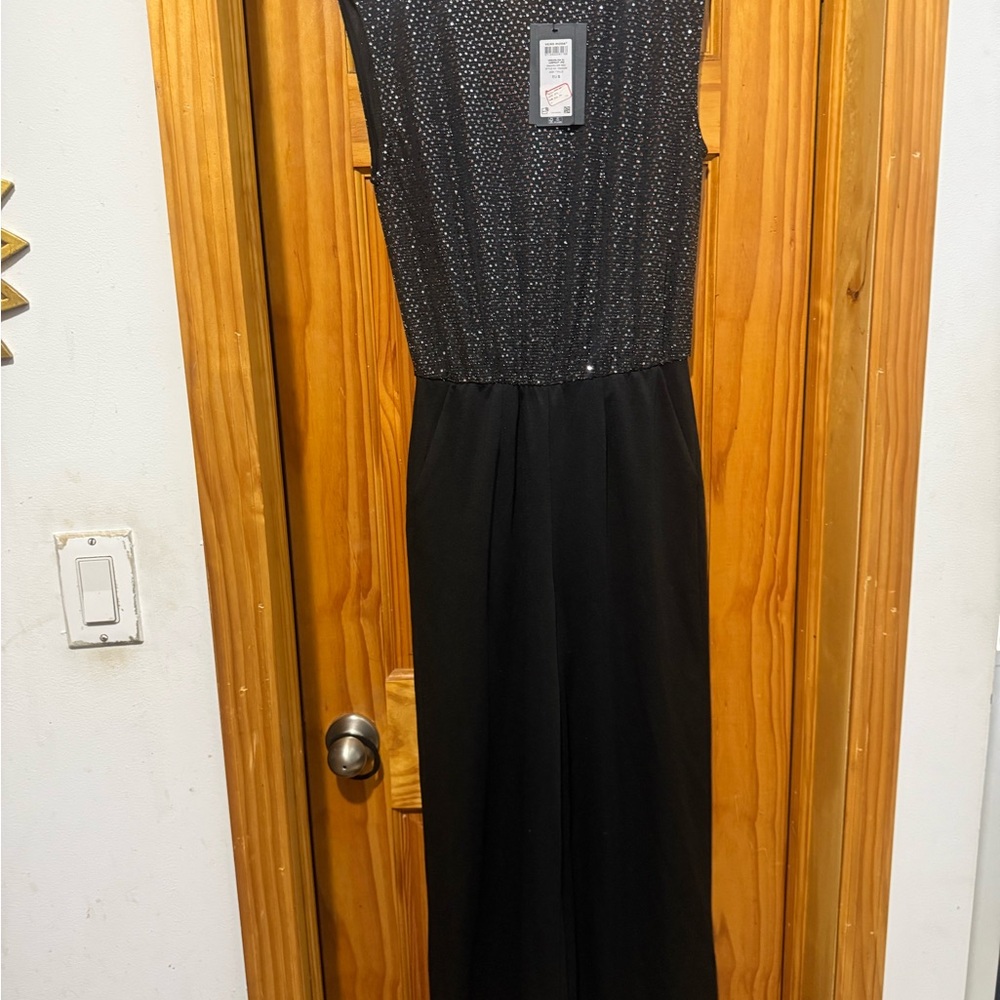 Vero Moda Black and Silver Maxi Dress